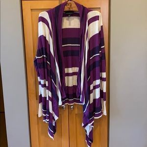 Gently Loved Lane Bryant Purple Flyaway Cardigan